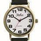 Reflex Women's White Dial Gold/Silver Case Leather Strap Watch