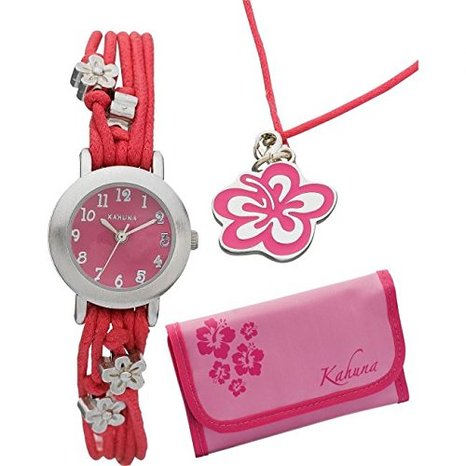 Kahuna Children Girls Wallet, Necklace Gift Set Watch AKKS-0003F