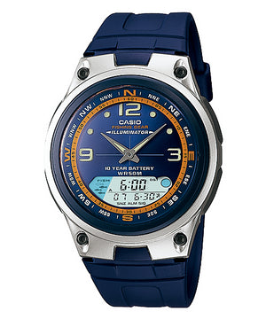 Casio Men's Analogue & Digital Fishing Gear Resin Strap Watch, AW-82
