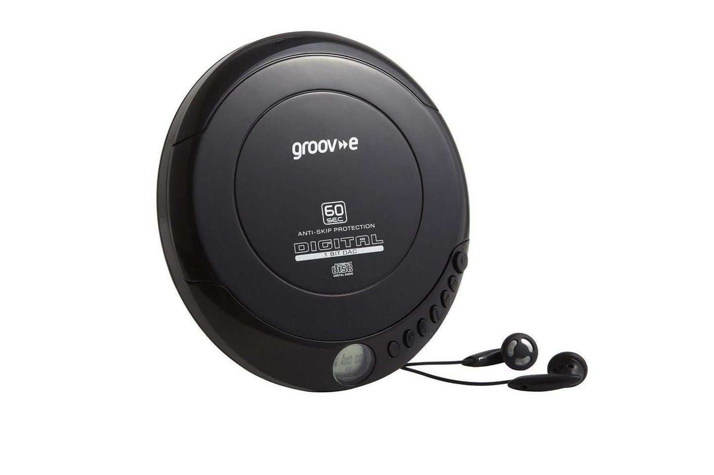 Groov-e GVPS110 Retro Series Personal CD Player with Earphones - Black