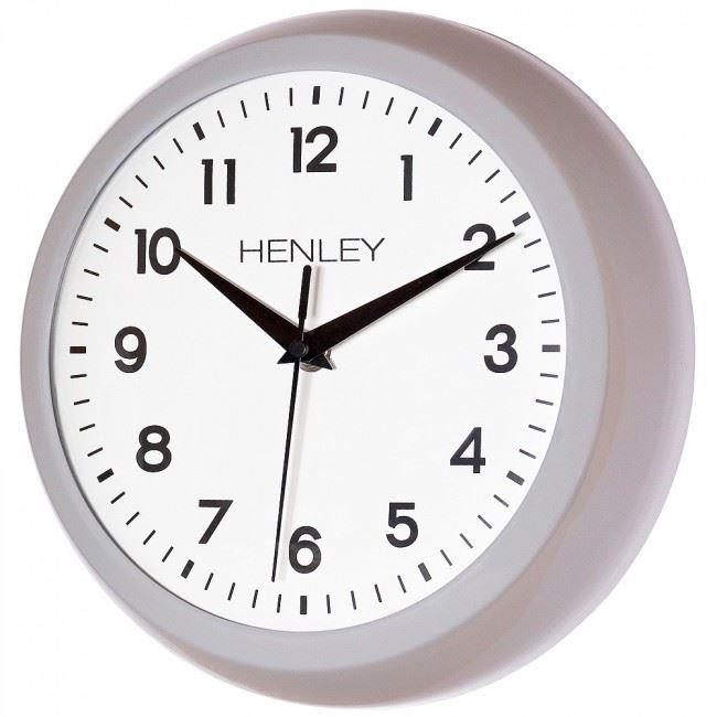 HENLEY 25cm Metal Porthole Wall Clock - Cream/Blue/Grey HCW009