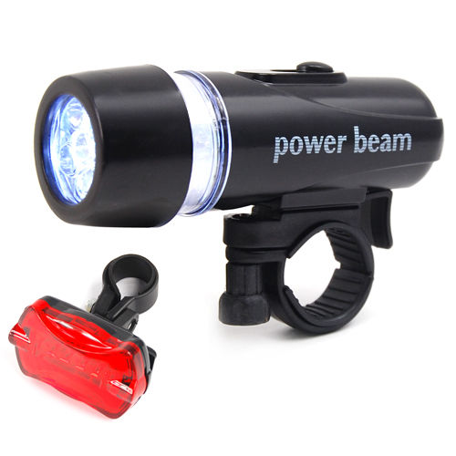 Bike Bicycle Head Front & Rear5 LED Lights Waterproof Bright 6 Modes Wide Beam