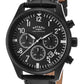Rotary Men's Black Dial Analogue Leather Strap Watch GS00110/04
