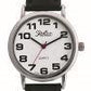 Reflex Women's White Dial Gold/Silver Case Leather Strap Watch