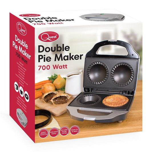 Quest Double Pie Maker 700w with Crimping Edge and Pastry Cutter