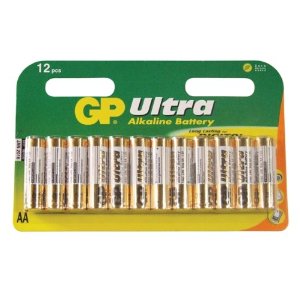 GP Ultra Alkaline AA LR06 1.5v Batteries (8 Pack + 4 Free)