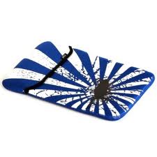 JIVO BLUE & WHITE PRINTED SNUGGLI LAPTOP SLEEVE 13'' - MACBOOK
