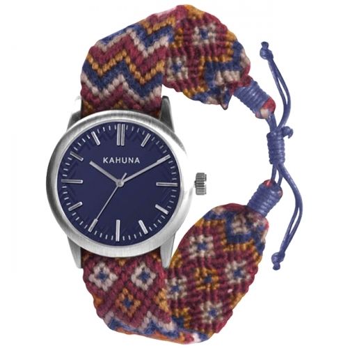 Kahuna Mens Brown Dial and Blue Fabric Strap Watch KGF-0007G