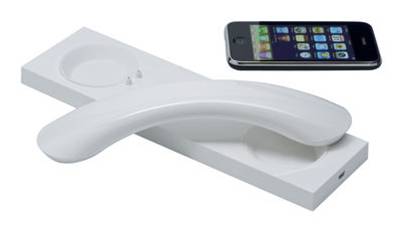 NATIVE UNION CURVE BLUETOOTH HANDSET WITH BASE - HIGH GLOSS White