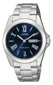 Lorus Mens Stainless Steel Day Date Watch Rj637ax9