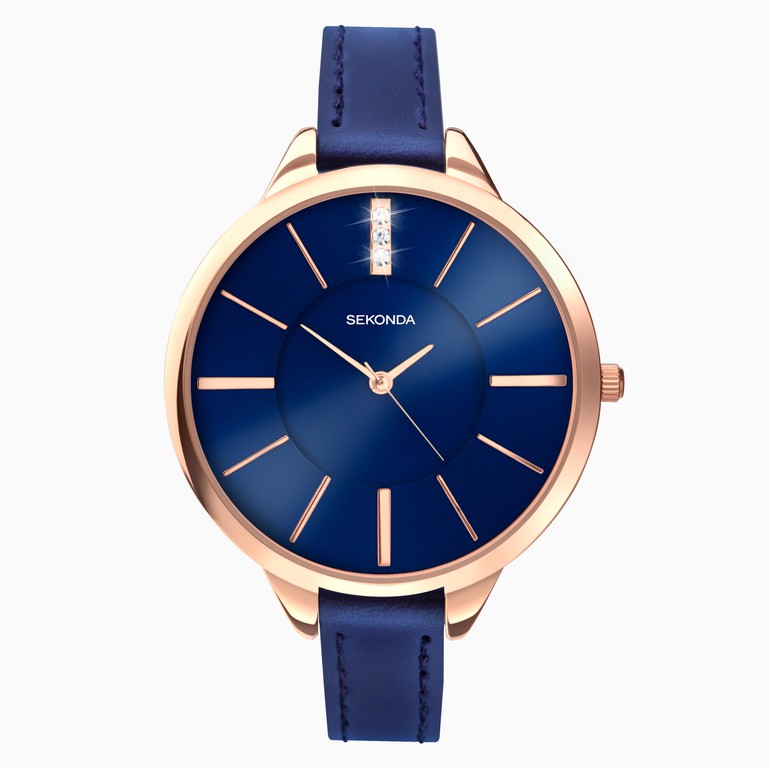 Sekonda Ladies Embrace Bling Watch Blue rose Gold Watch 2144 – DK ...