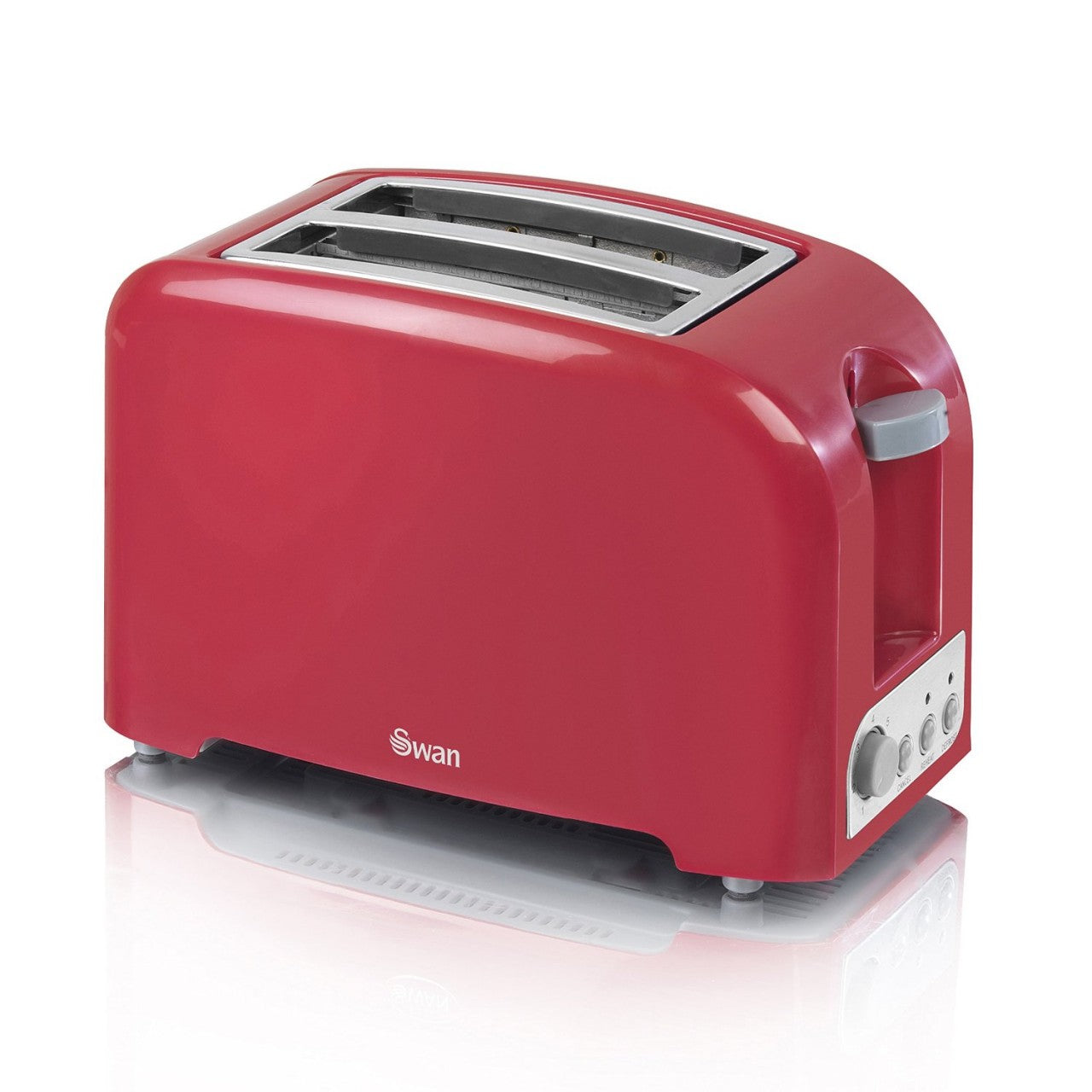 SWAN 2-Slice Toaster, Red