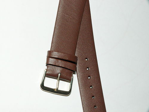 Watch Brown Strap 18mm for Simple Strap watches (Golden)
