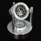 Widdop Mantel Clock Mini Skeleton Movement Compass Style 11cm