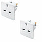 Masterplug UK to USA, China, Australia Travel Adapter, 2 Pack, Good for Chargers