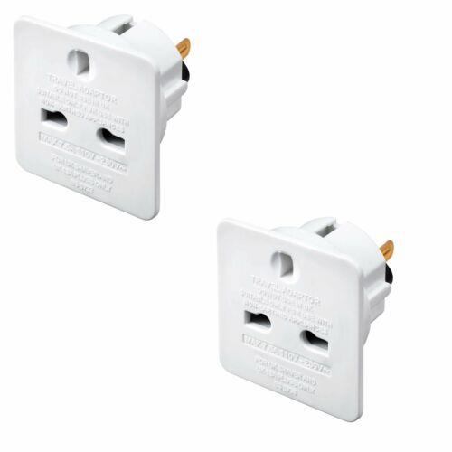 Masterplug UK to USA, China, Australia Travel Adapter, 2 Pack, Good for Chargers