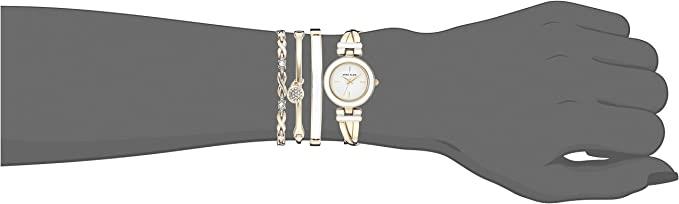 Ande Klevn Ladies Bangle Watch and Premium Accented Bracelet Gift Set Available Colour's Gold, Silver & Rose Gold - CLEARANCE NEEDS RE-BATTERY