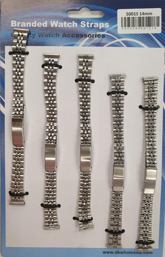 Watch Straps Metal Bracelet Chrome 14mm