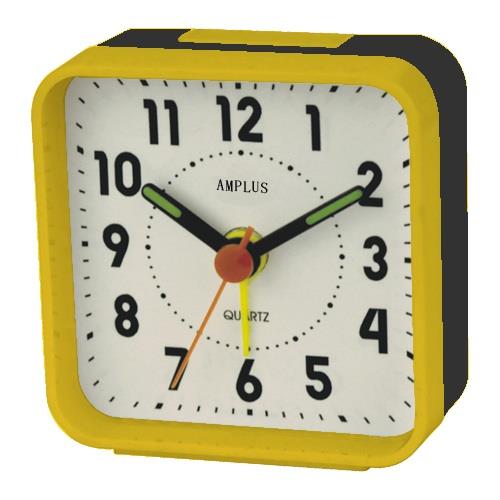 Amplus Bedside Travel Analogue Yellow Alarm Clock PD818Y