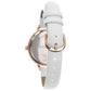 Sekonda Ladies White Marble Effect Dial with White Leather Strap Watch 2825