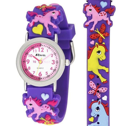 Ravel Children Girls & Boys 3D Cartoon Time Teacher Watch Available Multicolour & Design Strap R1513