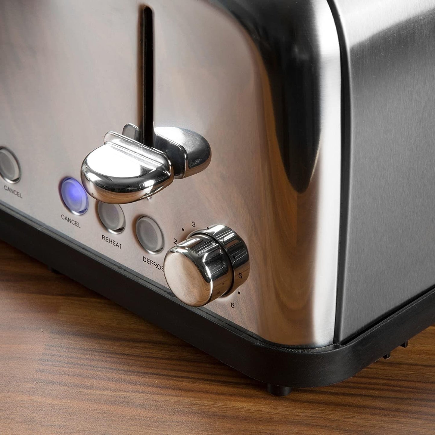 Tower Stainless Steel Toaster, 4 Slices - Silver T20003