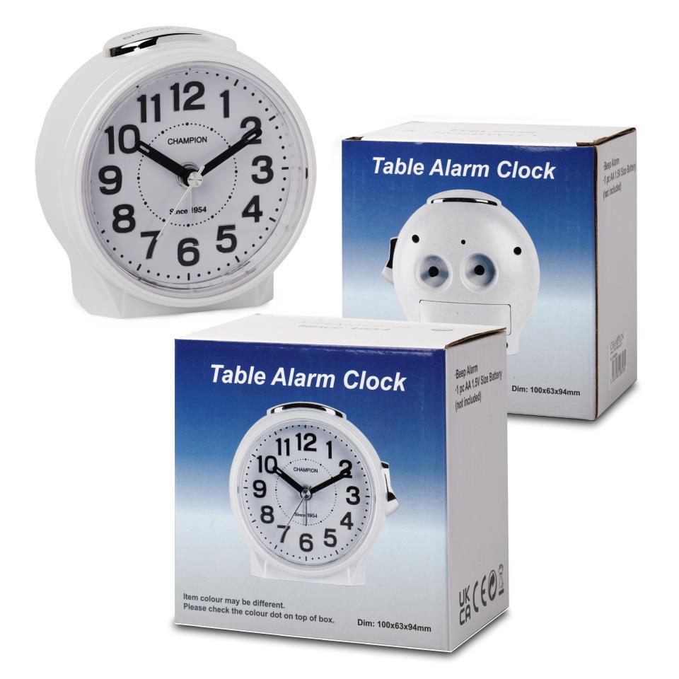 Champion Arch White Alarm Clock MF8828W