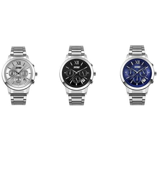 Skmei Mens Dated Chronograph assorted Colour's varied Bracelets watch UNBOXED