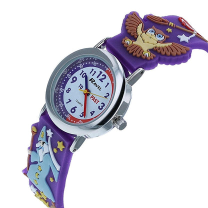 Ravel Children Girls & Boys 3D Cartoon Time Teacher Watch Available Multicolour & Design Strap R1513
