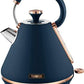 Tower Cavaletto Blue/Rose Gold Kettle & 4 Slice Toaster Combo