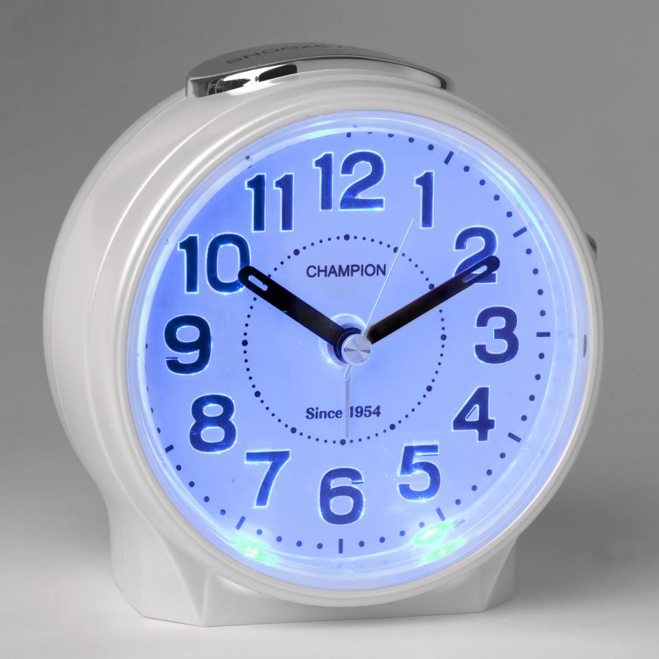 Champion Arch White Alarm Clock MF8828W