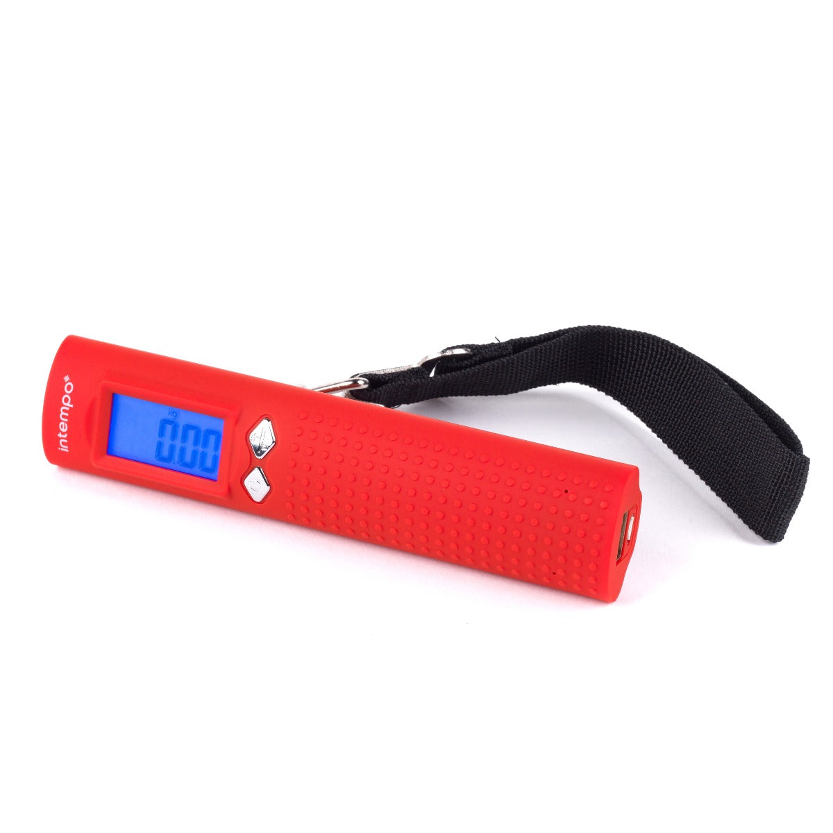 Intempo 3-in-1 Luggage Scale, Portable Phone Charger and Torch, Red