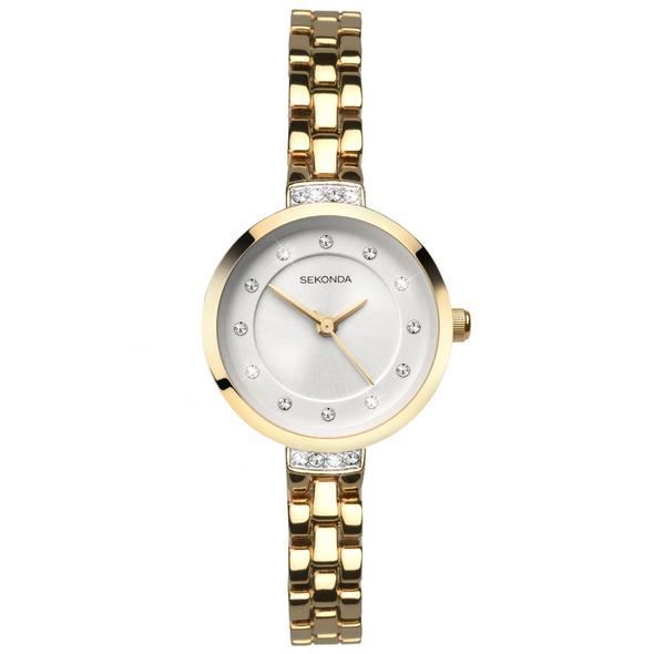 Sekonda Ladies Fashion Designer Gold Plated Bracelet Watch 2547