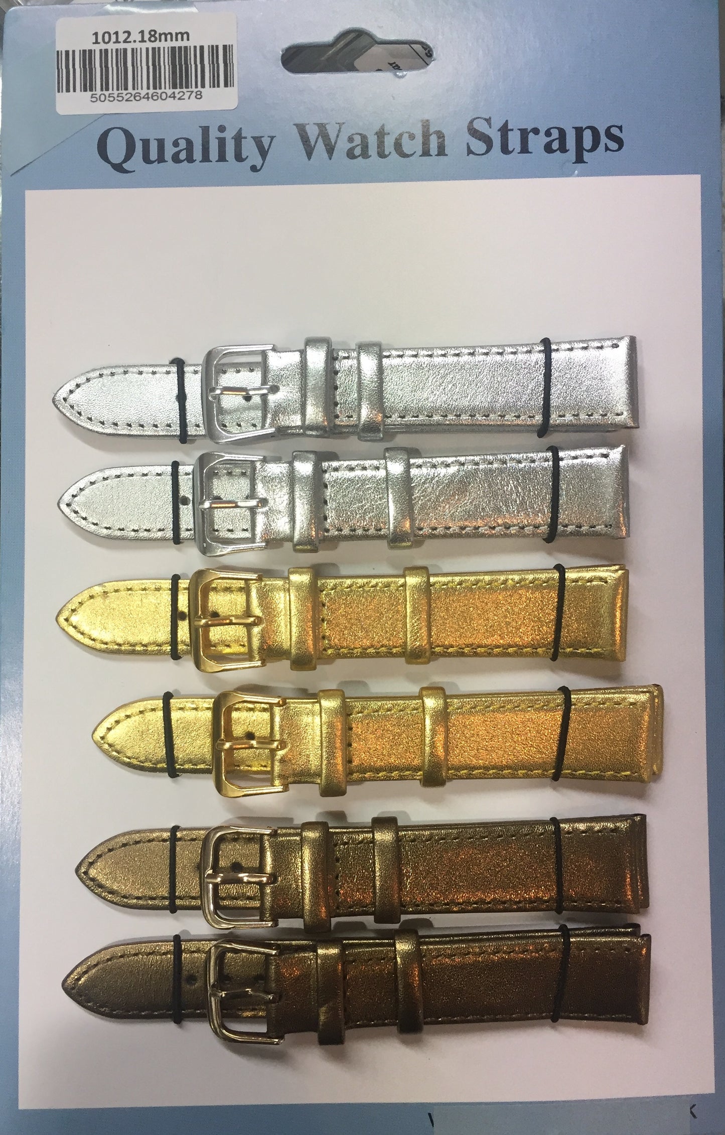 Watch Straps Metallic Colours Silver/Gold/Bronze 1012.01