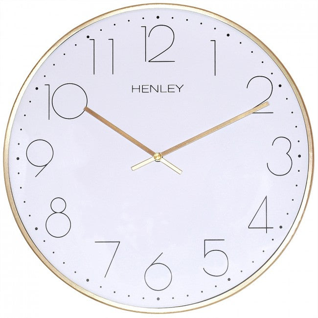 Henley Round 30cm Metal Wall Clock Silver HCW001.1