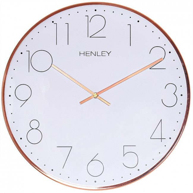 Henley Round 30cm Metal Wall Clock Silver HCW001.1