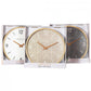 Wooden Textured Weave Wall Clock HCW014-Brown