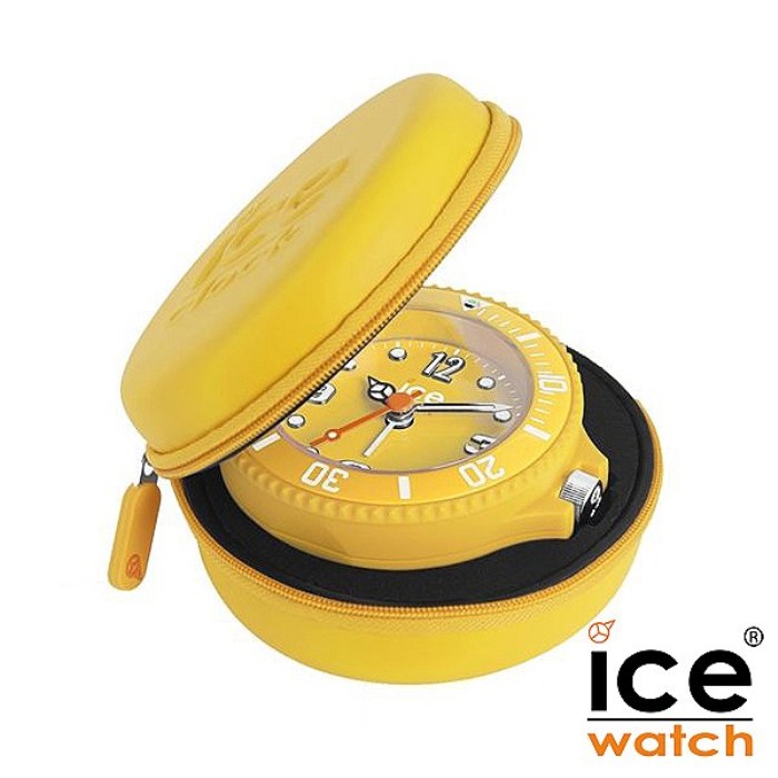 Ice-Clock 90 mm Travel Alarm Clock Yellow ITAF.YW