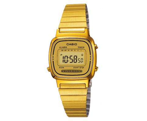 Casio Ladies La670wga-9df Gold Stainless-steel Quartz Watch