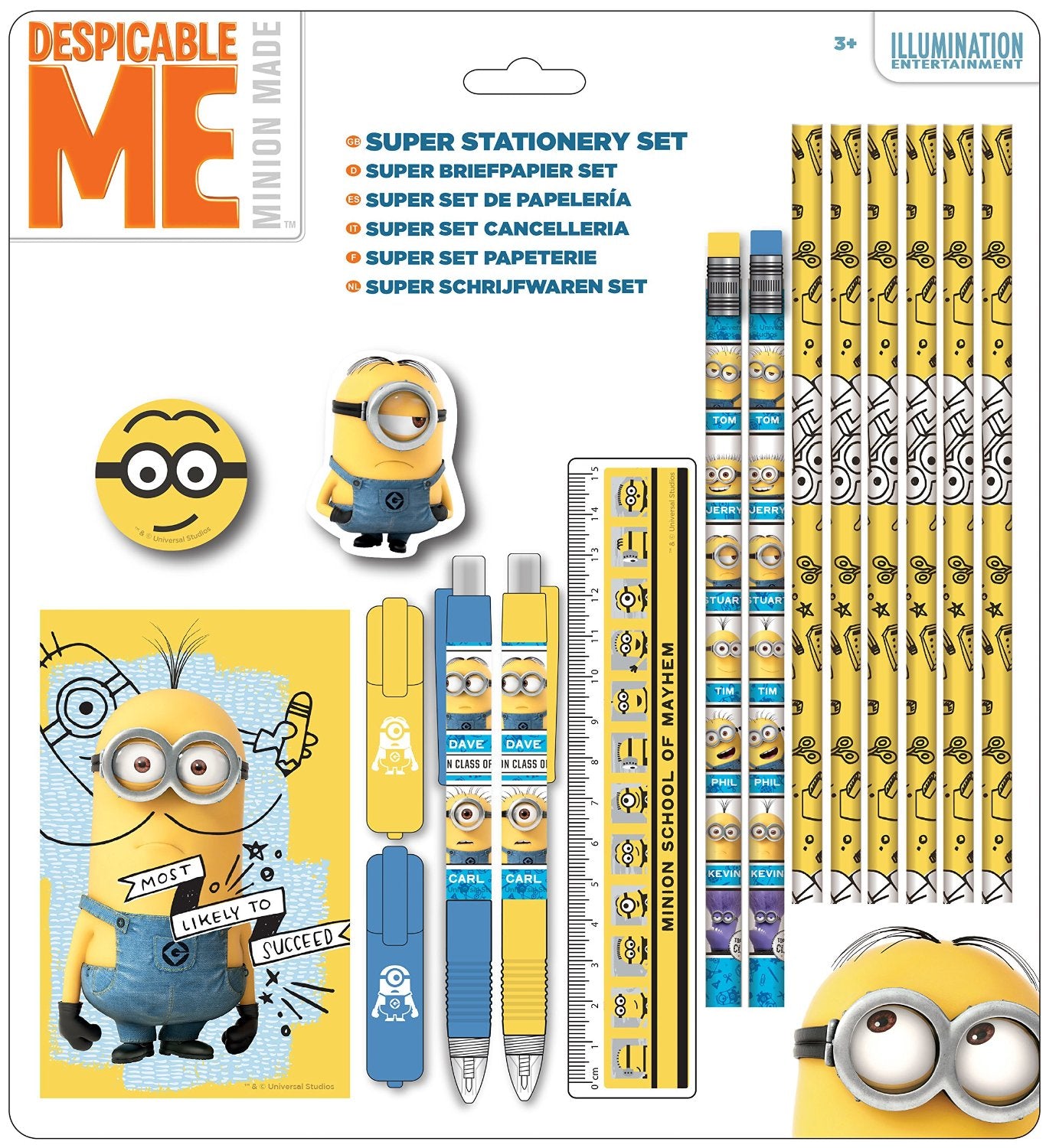 Official Despicable Me Minions - Super Stationery Set (16 piece)