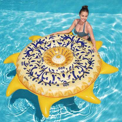 Bestway 7’5″ x 7’5″/2.26m x 2.26m Sunny Sicily Island  Float in Style