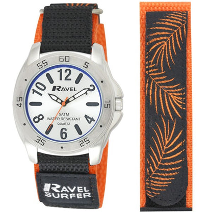 Ravel Mens Velcro Nylon Surfer 5ATM Sports Watch R5-10