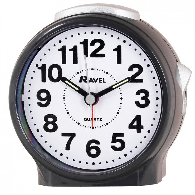 Ravel Bedside Table Desk Silent Sweep Quartz Alarm Clock RC013