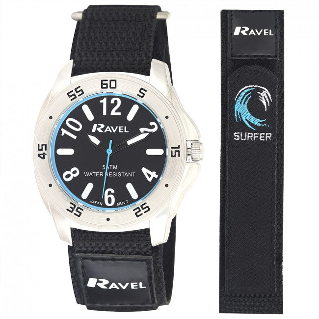 Ravel Deluxe Mens 5atm Velcro Sports Watch Rd121g