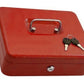 DSL 8" Red Metal Cash Box Supplied with 2 Keys-1764