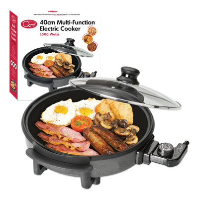 Quest 40cm Multi Function electric Cooker pan with lid 1550w - 35500