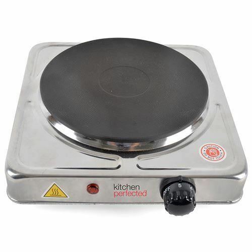 KitchenPerfected 1500w Single Hotplate - Stainless Steel