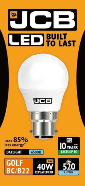 JCB Golf BC 6w 520lm LED Opal Bulb