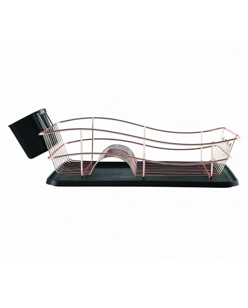 Tower Dish Rack with Tray Rose Gold