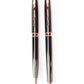 Stratton Ball Point Pen - Black/Gold Plated ST1189